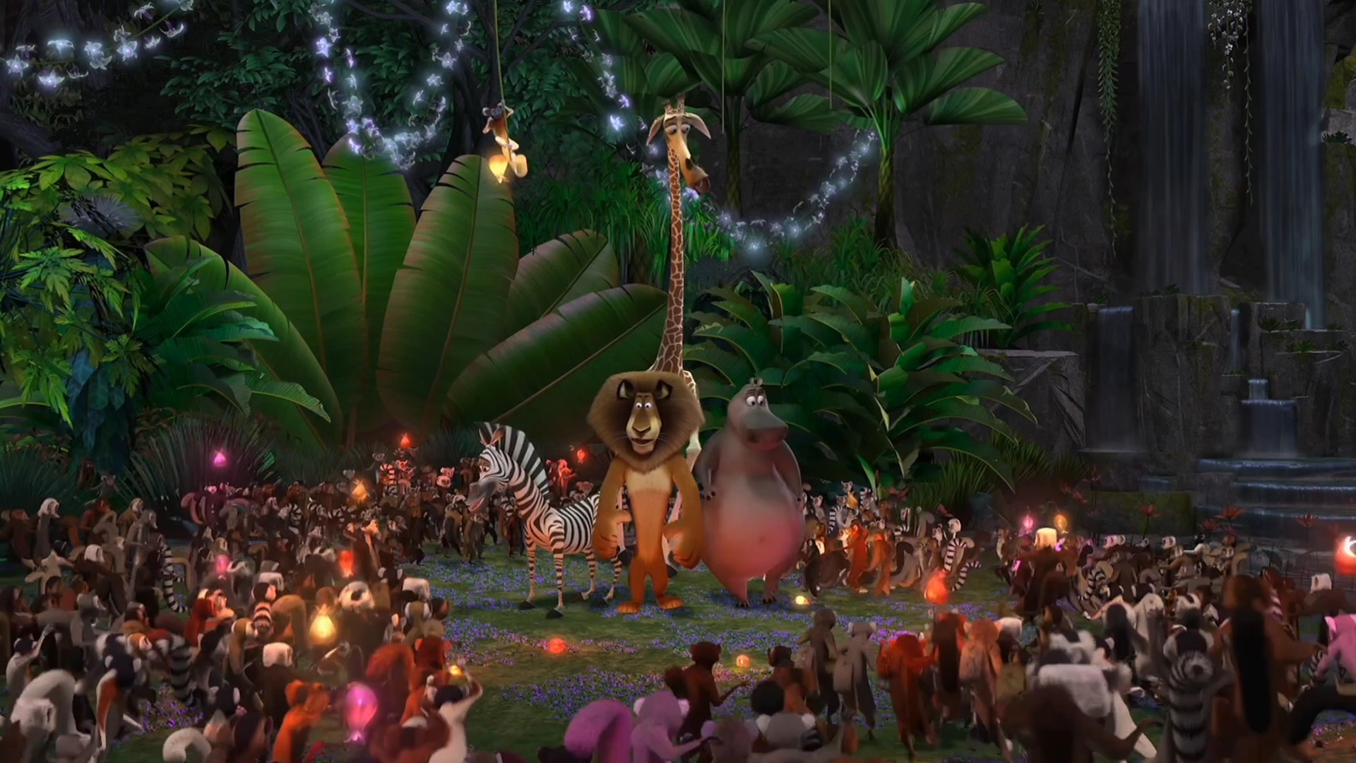 Попали они на остров к лемурам. Алекс в панике, ну а Мартин рад