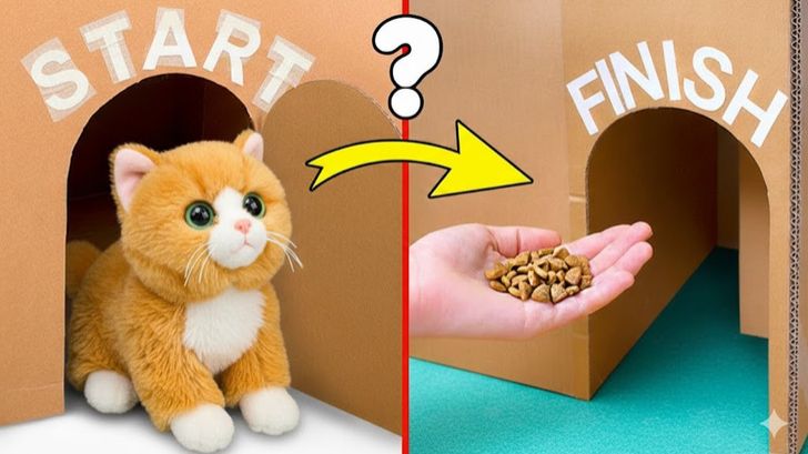 🐱 Кошачий рай DIY! 💛 Мини-кафе и уютный домик для котиков ☕ смотреть онлайн