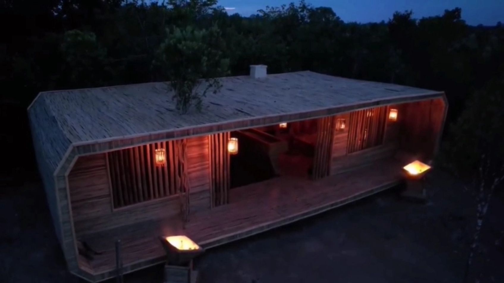 Постройка жилья в джунглях.