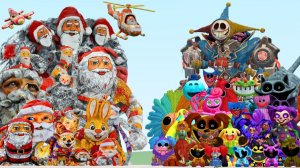 Персонажи Всех Частей Поппи Плэйтайм Против Семьи Гугу Гага В Гаррис Моде