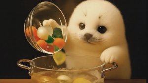 Тюлень готовит и ест карри с драгоценностями🦭🍛