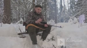 охота в зимней тайге с мелкашкой.добыл крылатую и ушастого