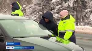 Сотрудницы вологодской Госавтоинспекции поздравили водителей с праздником во время рабочего рейда