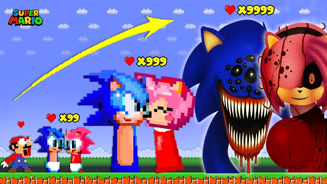 🧬😨🙀Эволюция Sonic & Amy до невозможной фазы! смотреть онлайн