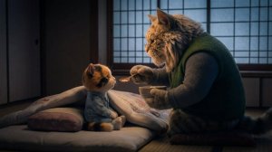 Дедушка пошел на величайшую жертву, чтобы спасти своего больного котенка