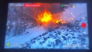 🔥Подрыв имущества и боекомплекта расчета бпла ВСУ российским дроном