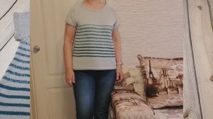 ФУТБОЛКА СПИЦАМИ__ОЧЕРЕДНОЙ ПОЛОСАТИК