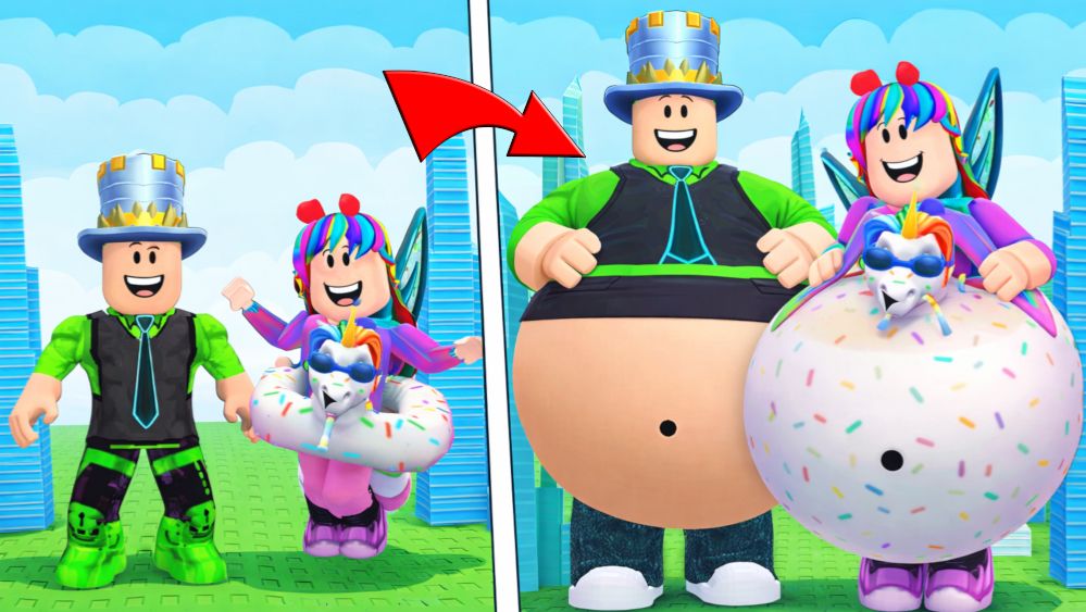 СТАЛИ КРУГЛЫМИ как ШАРЫ в РОБЛОКС! Новый симулятор ОБЖОРСТВА! ЕМ все что дадут! Папа и Дочка смотреть онлайн