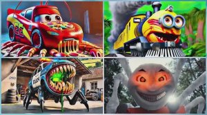 МАККУИН‑ПИЦЦА vs ЧЕРВЯК‑МИНЬОН vs ШЕРИФ‑МОНСТР vs ПАРОВОЗИК ТОМАС! 🍕