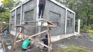 Филиппинка на русском. Стройка. Перешли к колоннам, привезли металл для крыши.(3)
