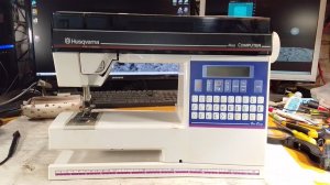 Ремонт, настройка швейной машинки Husqvarna Computer 400. Демонстрация шитья.