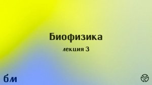 Биофизика, 3 лекция, Коваленко С. Г., 20.02.2026