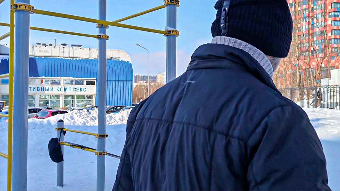 100 Отжиманий в режиме нон-стоп от низкой перекладины. -8°❄️