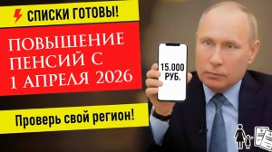 Повышение пенсий с 1 апреля 2026 года