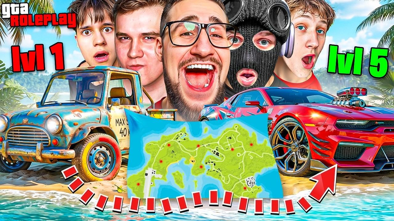 ОСТРОВ vs 20 МАШИН РАЗНОГО УРОВНЯ! ЧТО НЕ ТАК С ЭТИМИ ТАЧКАМИ? НАЙДИ АВТО ЗА 10 МИНУТ! (GTA 5 RP) смотреть онлайн