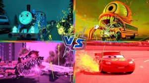 МУЛЬТИКИ НА СКОРОСТИ: МЕХ‑ТОМАС vs МАКВИН vs ЧУДОВИЩНЫЙ АВТОБУС — эпичная битва кроссоверов! 🚂