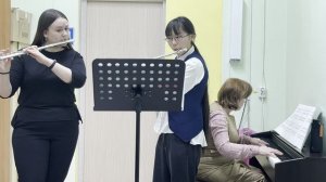 Петрова Инга и Федосеенко Елизавета - преподаватель и ученик. ДШИ №1. флейта