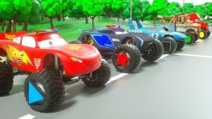 Учим формы с грузовичком Мака Маккуина - Диснеевские машинки для сборки колесных дисков для детей