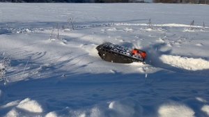 СПУТНИК, гусеничный вездеход, атака снежных брустверов