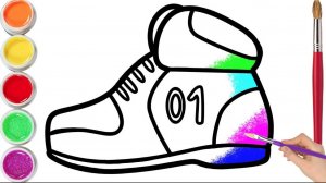 Мультик для детей- Как нарисовать КРОССОВОК /Рисунок кроссовка для детей