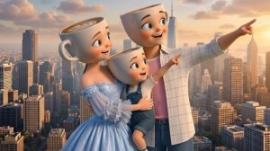 Семья Балерины Капучино, счастливы вместе.