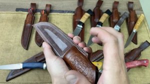 Обзор ножей из стали QPM53, Elmax, Vg10, ножны из кожи растительного!