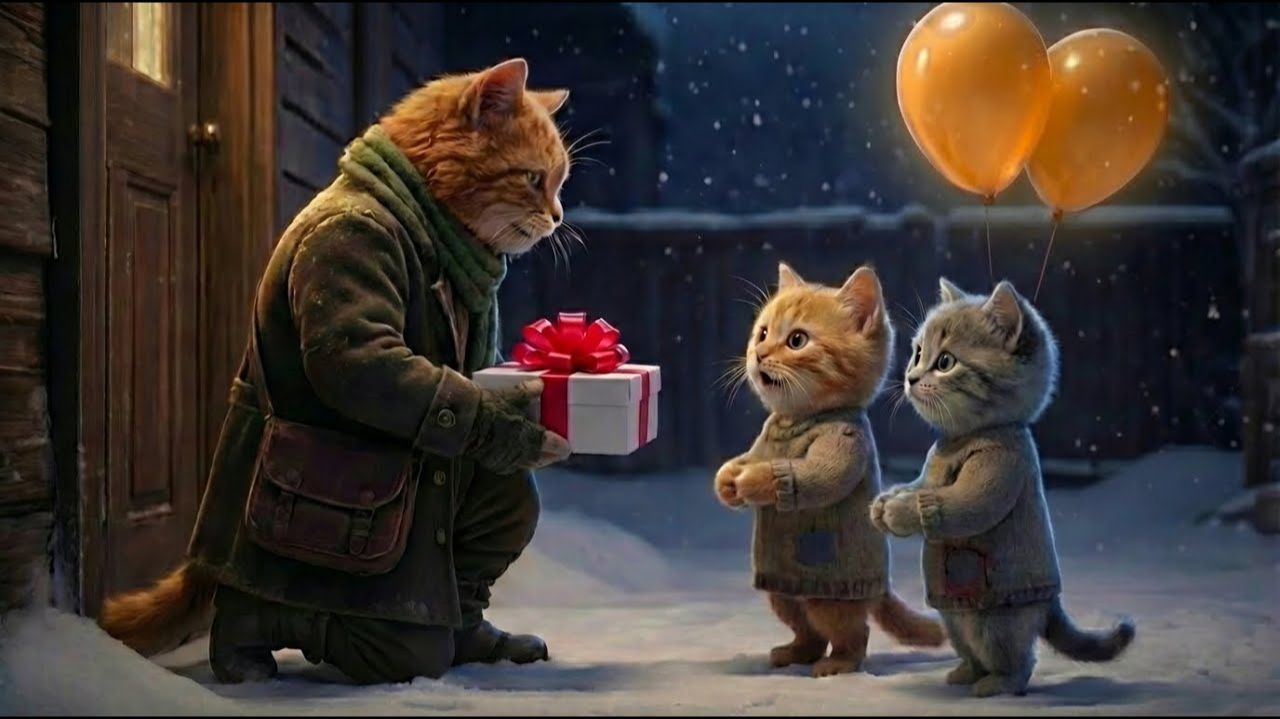 Бездомная кошечка получила лучший сюрприз на свой день рождения… А потом случилось чудо ❄️😿