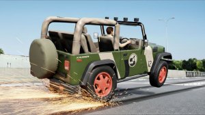 BeamNG Drive - Аварии с массовым опрокидыванием