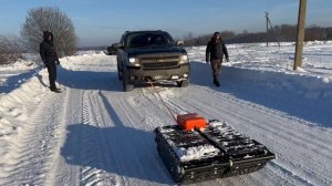 СПУТНИК гусеничный вездеход, тяговые возможности