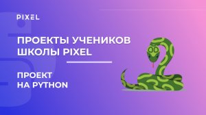 Проект Соболевой Дианы | Проект на Python | Школа программирования PIXEL