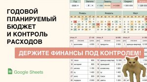 Годовой бюджет в Google таблицах: удобный контроль расходов #бюджет #учетрасходов #googlesheets