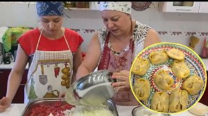 Манты с Говядиной и Соусы.Тесто на Сыворотке