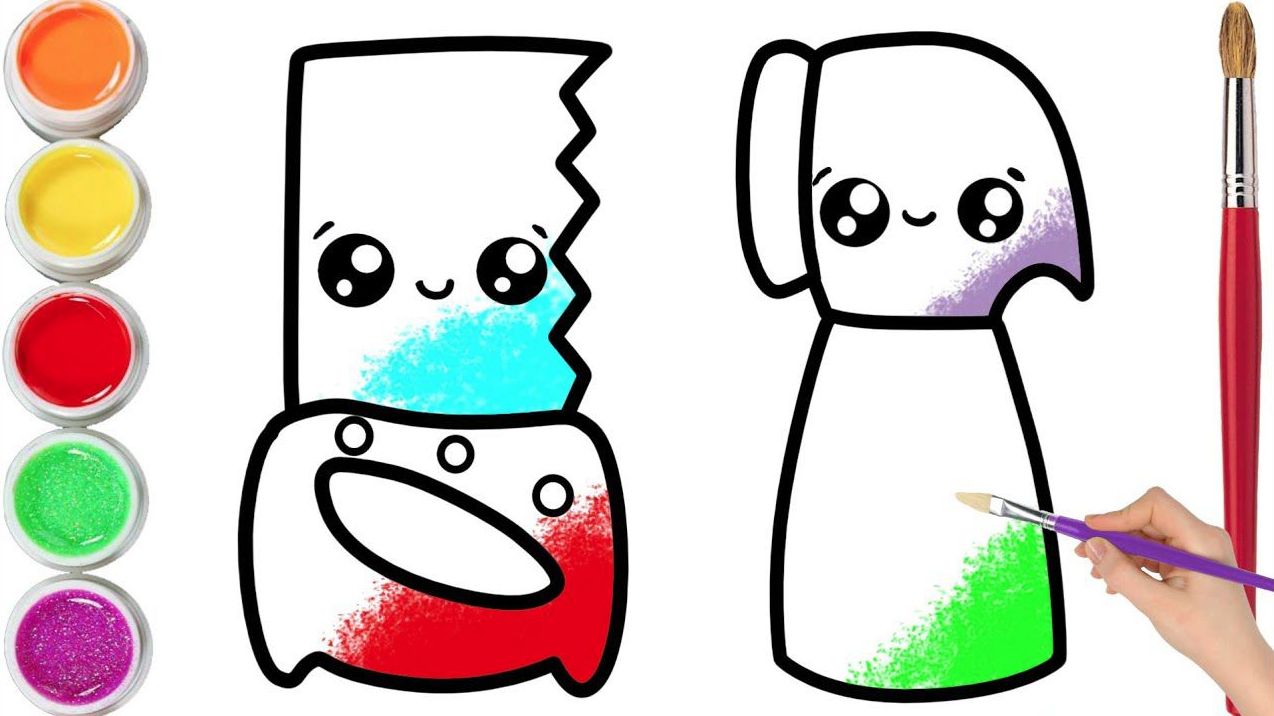 мультик для детей- Как нарисовать ПИЛУ и милый МОЛОТОК/Рисование для детей МОЛОТОК И ПИЛА смотреть онлайн