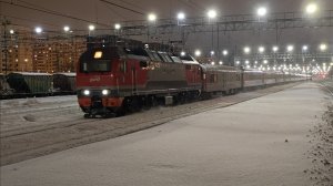 ЭП2К-229 с поездом №131 Ижевск–Санкт-Петербург | Кусково