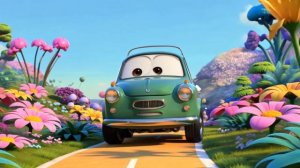 Машинки мчатся по волшебной дороге мультик