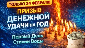 🪐 ТОЛЬКО 24 ФЕВРАЛЯ! Призыв Денежной Удачи на ГОД — Первый День Стихии Воды