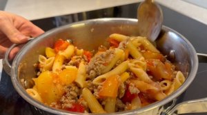 ЛЕЧО. Отличная заправка для макарон с фаршем в жаровне.