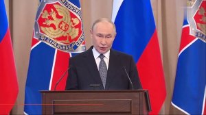 Путин участвует в заседании коллегии ФСБ  24 февраля 2026 года.