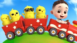 Пять цыплят (песенка с поездом) | 🌈Лиа и ЧаЧа |🎙️Новый сборник песенок для детей | LiaChaCha