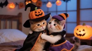 Уютный и целебный Хэллоуин 🎃   День кошачьей семьи на ферме и приготовление самого МИЛОГО призрачно