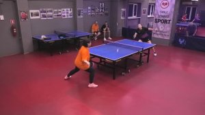 1/4 Чирков/Нельсон (1382) - Виноградов/Шарый (1082) 08.02 настольный теннис БЛИЦ-турнир 31 очко