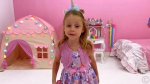 Nastya and her new room with a unicorn