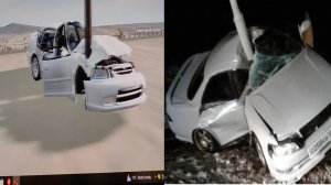 аварии на реальных событиях в Beamng.Drive#2