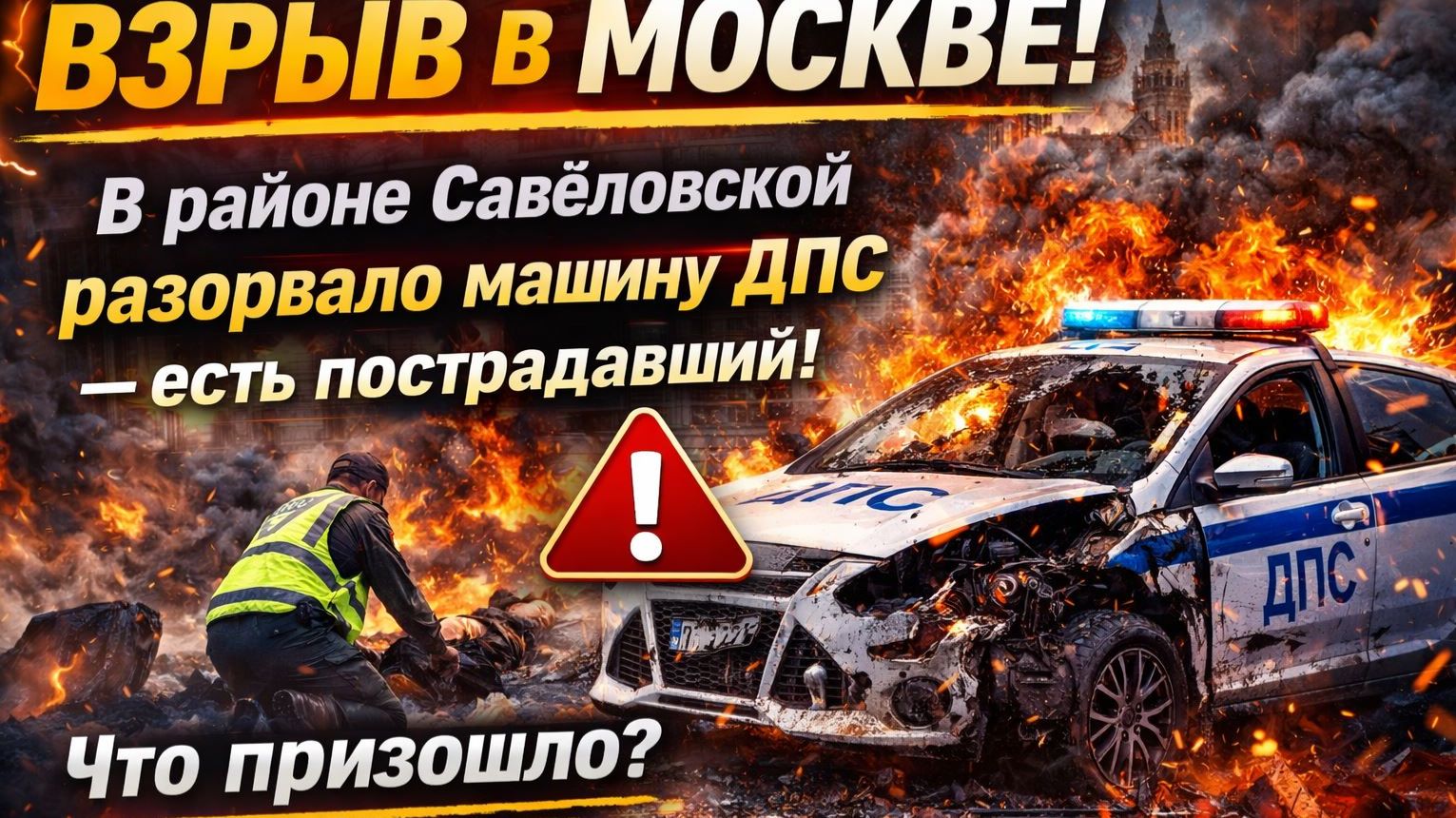 Террорист-смертник погиб на месте взрыва служебной машины МВД в Москве смотреть онлайн
