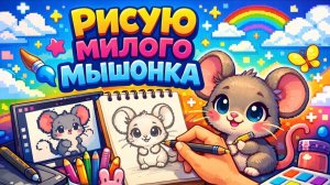 РИСУЮ МИЛОГО МЫШОНКА
