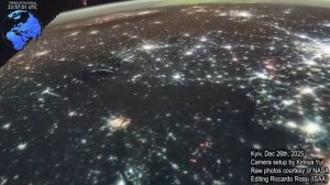 Удары по Киеву, снятые с борта МКС