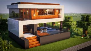Как построить небольшой современный дом в майнкрафте