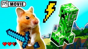 Выживание хомяка в Minecraft. Эпизод 1 😱 Хомяк против крипера и зомби 😱 Хомяк Хомура