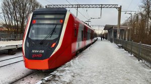 ЭС104 038 "Финист" сообщением Калище - Санкт-Петербург на пл. Дачное