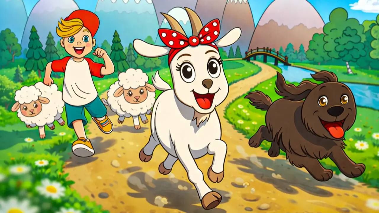 Козочка потеряла хвостик 🐐 Веселая песенка♫ для малышей!😜#мультпесенка #песенкидлямалышей